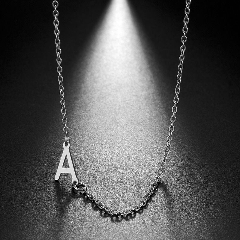 Rostfreier Stahl Titan Stahl Einfacher Stil Brief Überzug Halskette