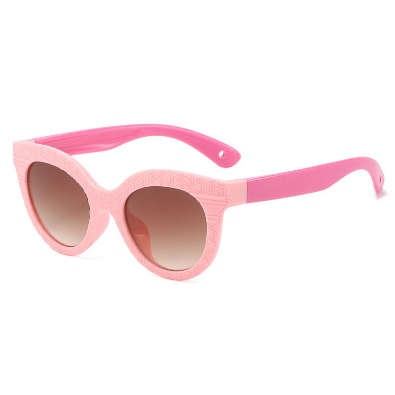 Casual Color Block Pc Oval Frame Full Frame Kids Sunglasses