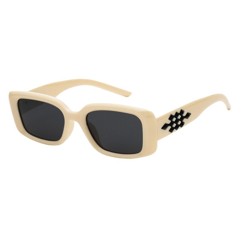 Elegant Simple Style Geometric Tac Square Full Frame Kids Sunglasses