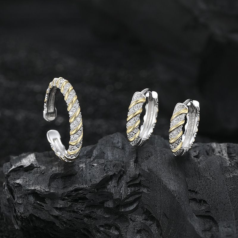 Simple Style Geometric Sterling Silver Plating Women's Rings Earrings