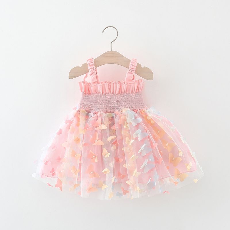 Princesa Lindo Color Sólido Algodón Vestidos Para Niñas