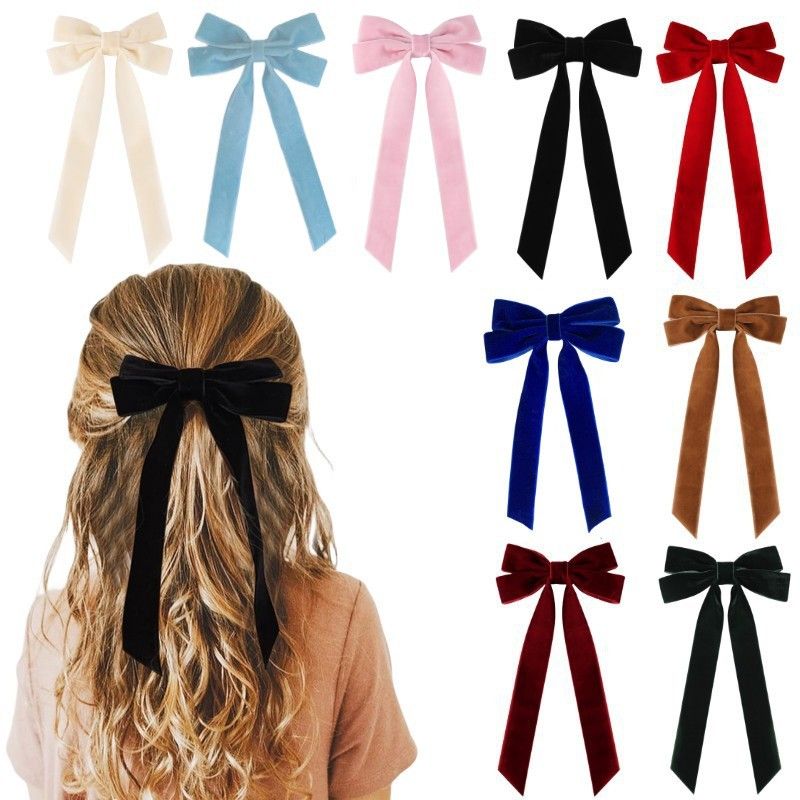 Women's Sweet Bow Knot Flannel Hair Clip