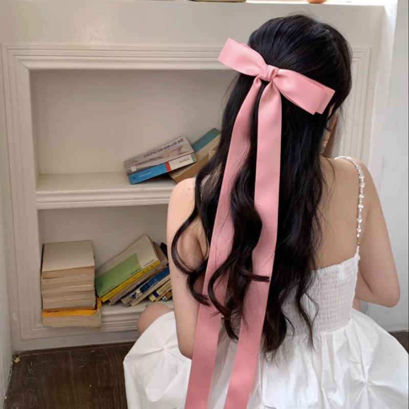 Women's Sweet Bow Knot Satin Hair Clip