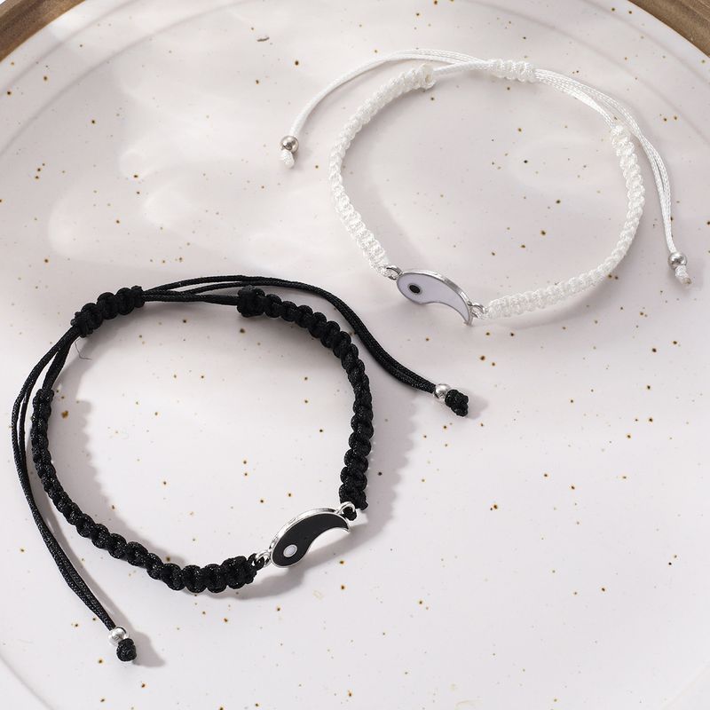 IG-Stil Einfacher Stil Tai Chi Legierung Seil Stricken Emaille Paar Armbänder