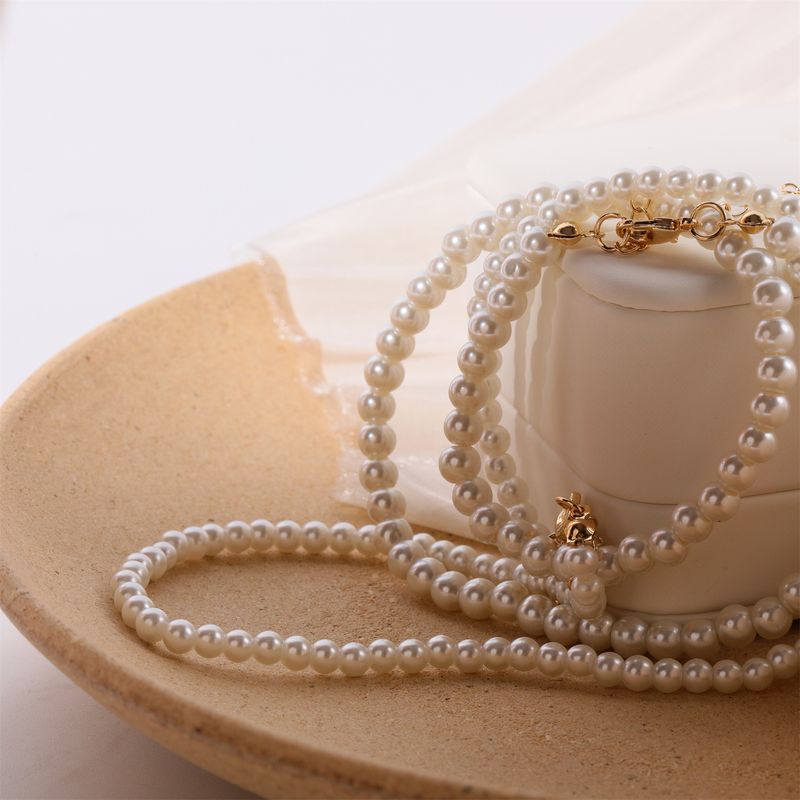 Wholesale Jewelry Elegant Geometric Glass Copper Beaded Necklace