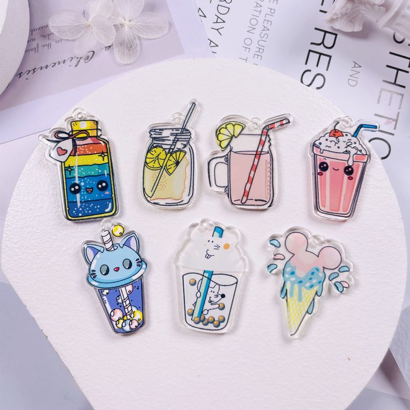1 Piece Arylic Ice Cream Cup Mobile Phone Charm Accessories