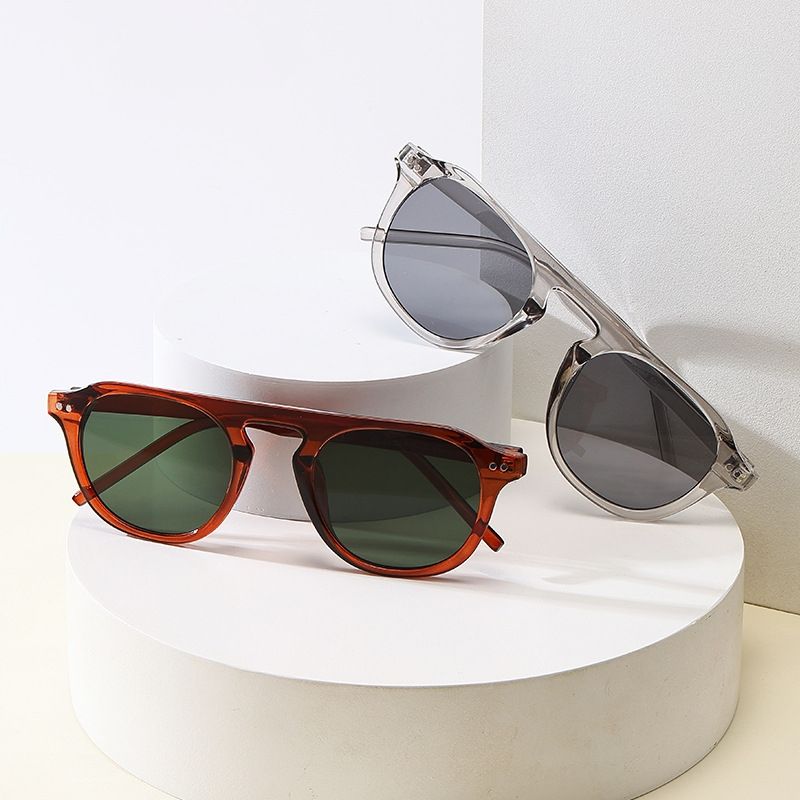 Retro Geometric Ac Oval Frame Full Frame Women's Sunglasses