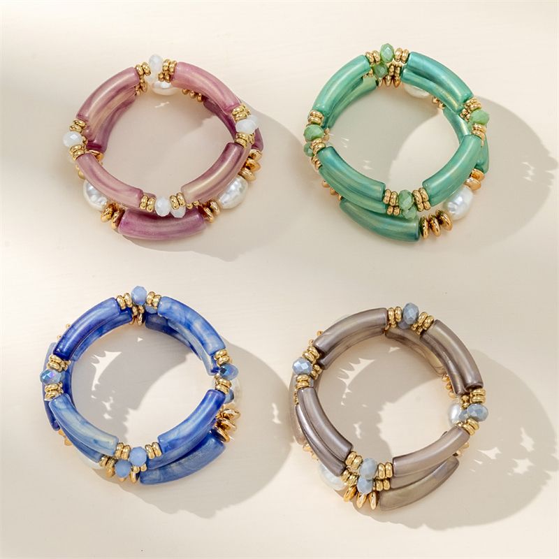 Casual Simple Style Geometric Arylic Pearl Women's Bracelets