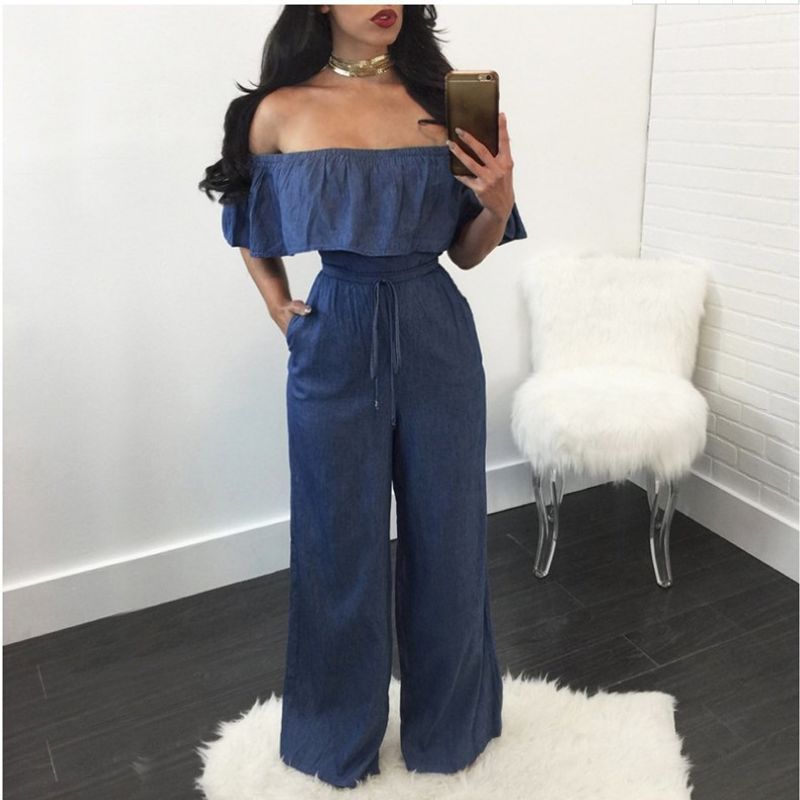 Women's Daily Street Casual Solid Color Full Length Jumpsuits