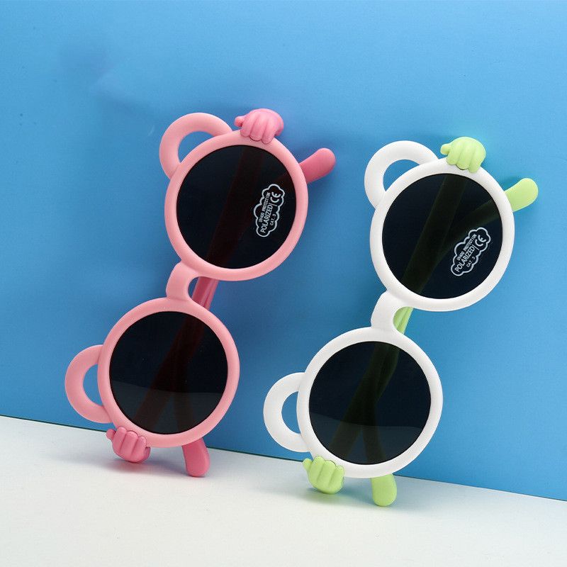 Cute Simple Style Cartoon Tac Special-Shaped Mirror Full Frame Kids Sunglasses