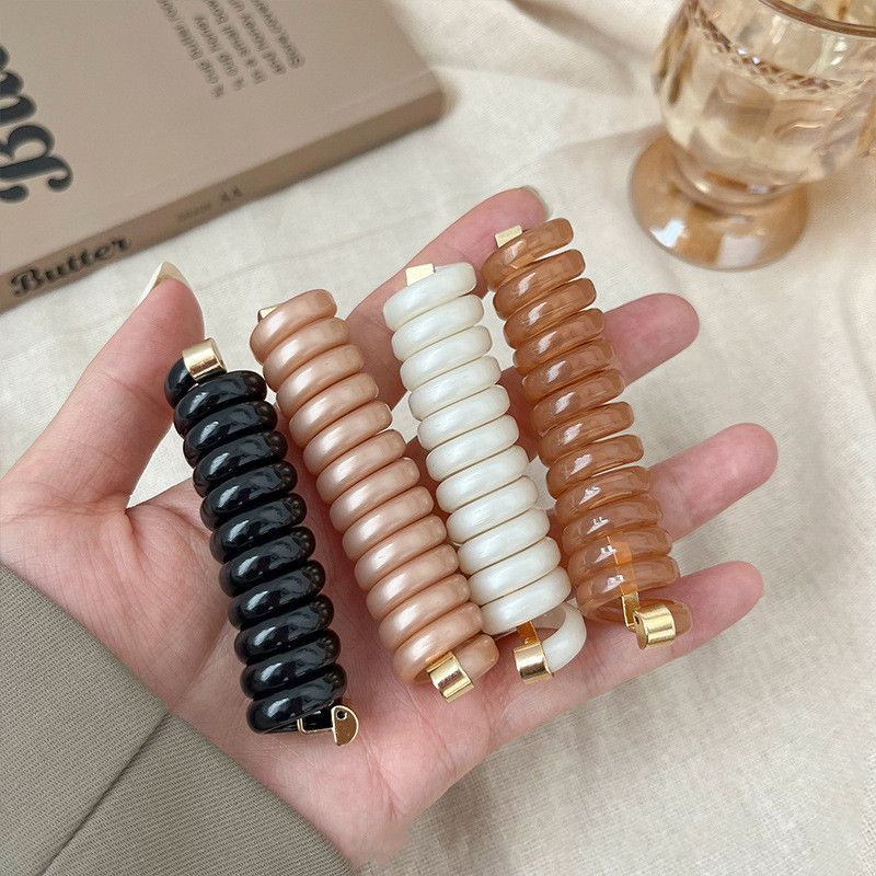 Women's Simple Style Solid Color Alloy Resin Hair Tie