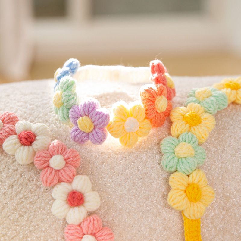 Simple Style Classic Style Cloth Flower Pet Collar