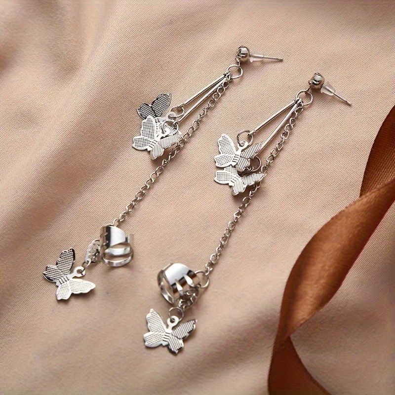 1 Piece Cute Shiny Solid Color Plating Iron Silver Plated Ear Cuffs