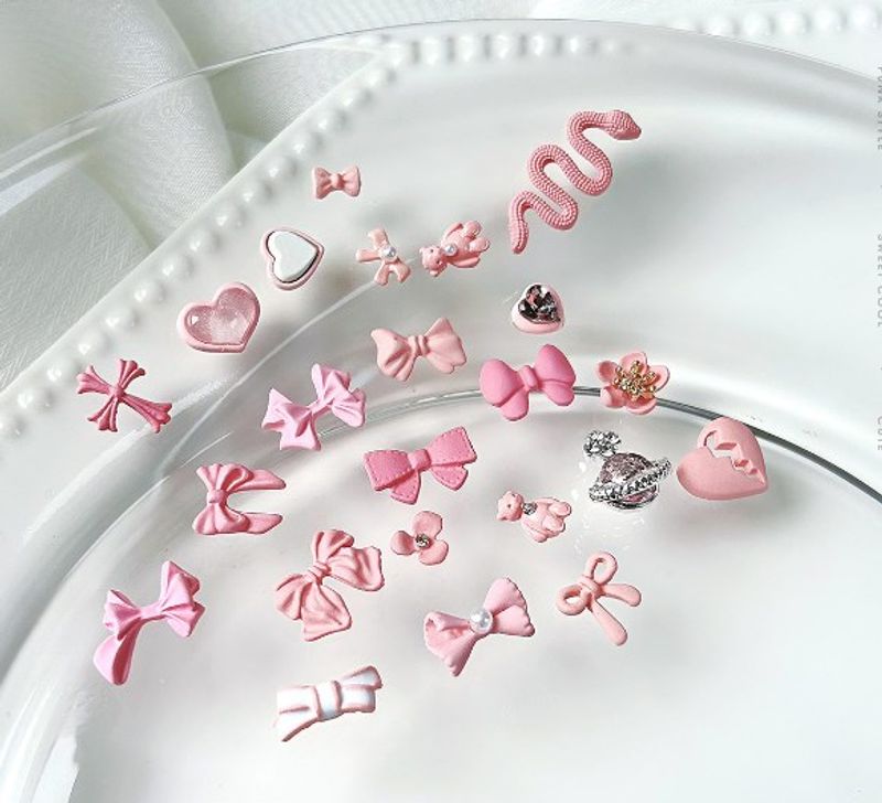 Sweet Bow Knot Alloy Nail Decoration Accessories 1 Piece