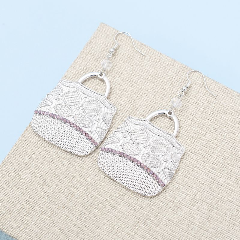 1 Pair Casual Simple Style Bag Alloy Drop Earrings