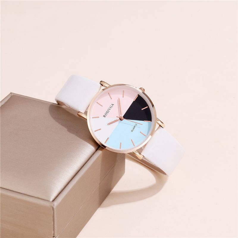 Einfacher Stil Einfarbig Schnalle Quarz Frauen Uhren