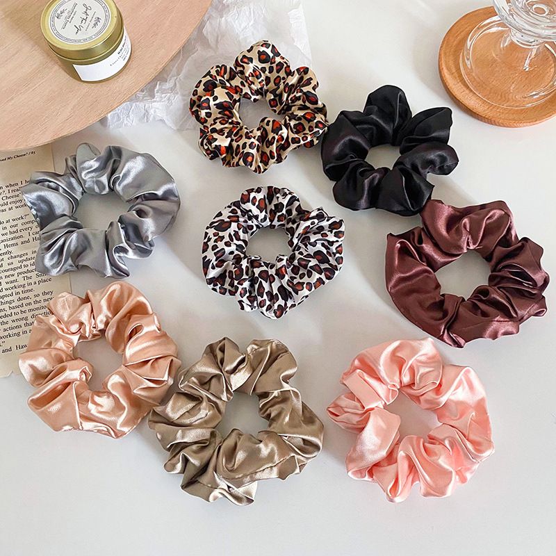 Women's Fairy Style Solid Color Leopard Cloth Hair Tie