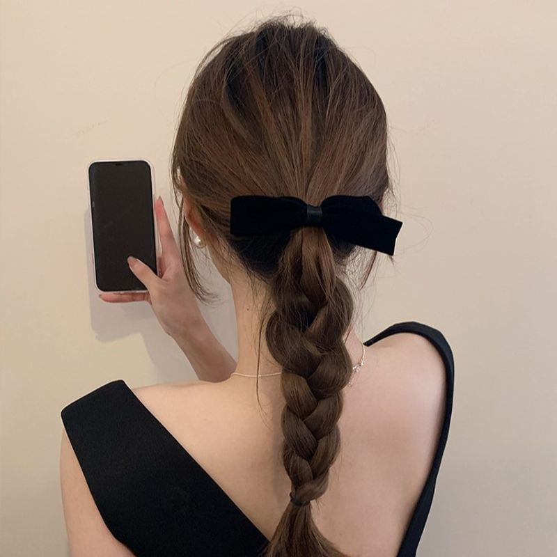 Women's Elegant Sweet Bow Knot Flannel Hair Clip