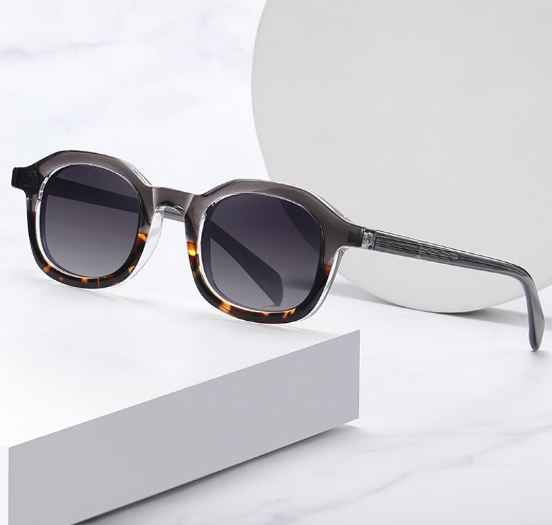 Simple Style Geometric Tac Oval Frame Full Frame Women's Sunglasses