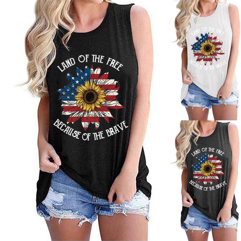 Women's T-shirt Sleeveless T-Shirts Casual Solid Color