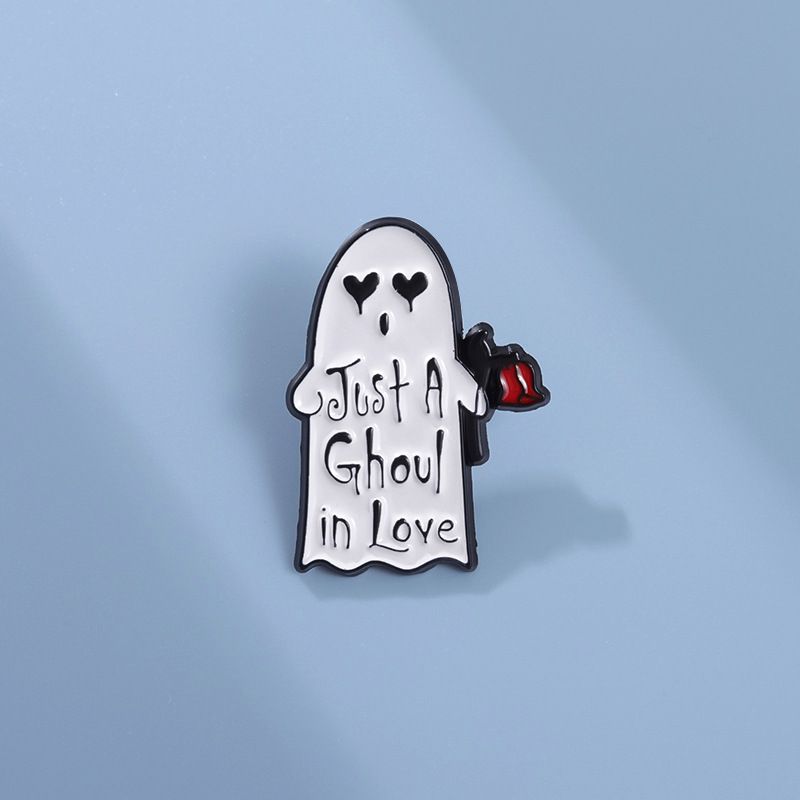 Cartoon Style Cute Letter Rose Ghost Alloy Plating Unisex Brooches