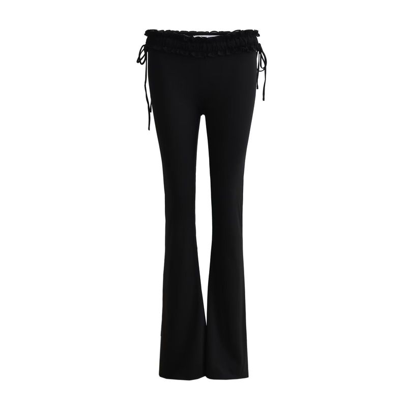 Women's Casual Daily Simple Style Solid Color Full Length Flared Pants