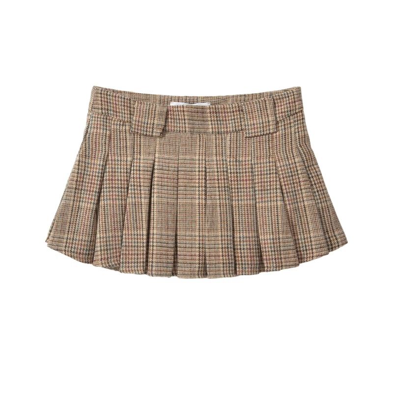 Women's Pleated Skirt Sexy Streetwear Plaid Above Knee Holiday Street