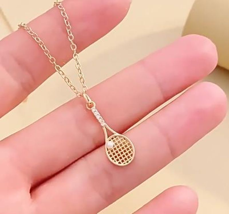 Casual Simple Style Tennis Racket Alloy Women's Pendant Necklace