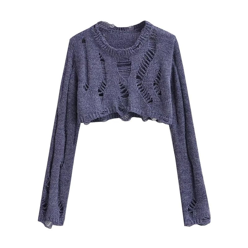 Women's Sweater Long Sleeve Blouses Knitted Streetwear Solid Color