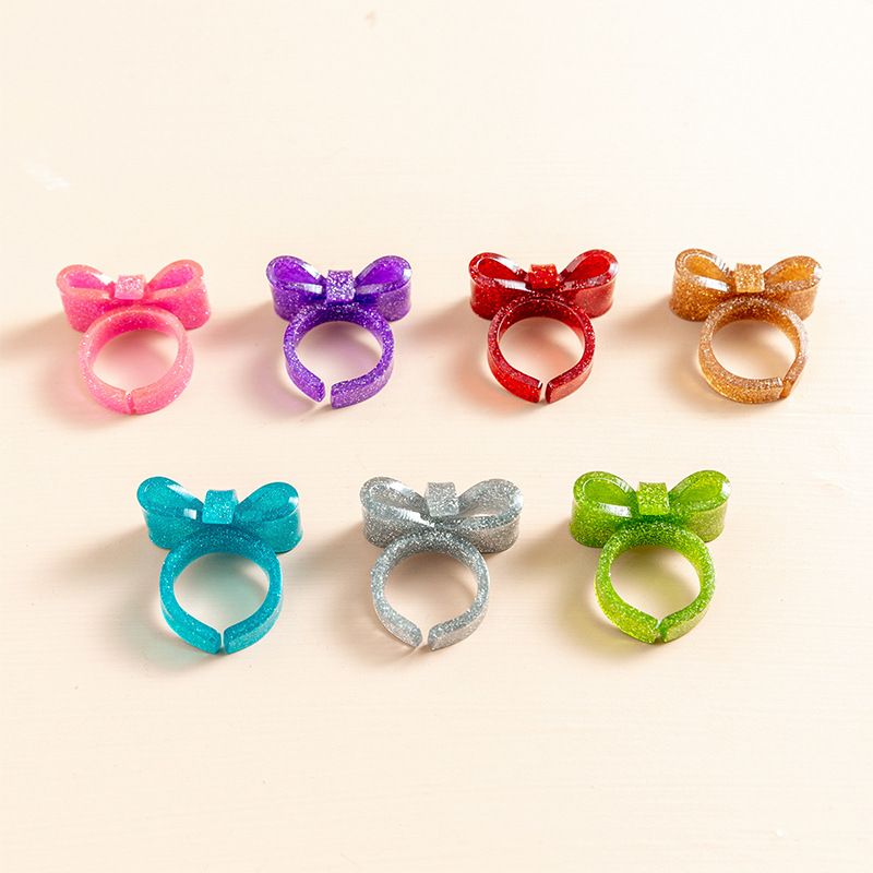 Wholesale Jewelry Cute Bow Knot Plastic Rings