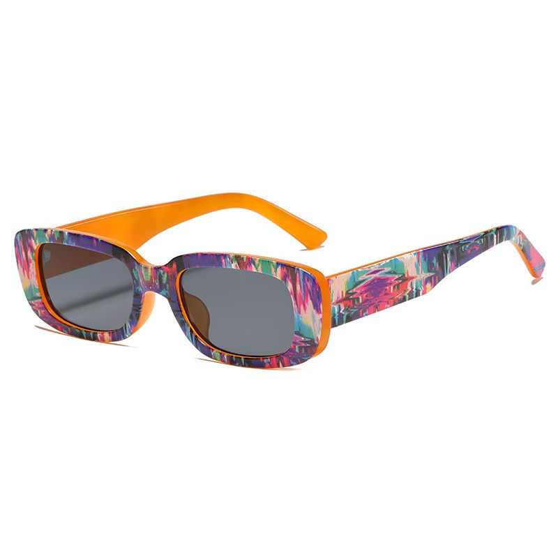 Vacation Flower Ac Square Full Frame Women's Sunglasses