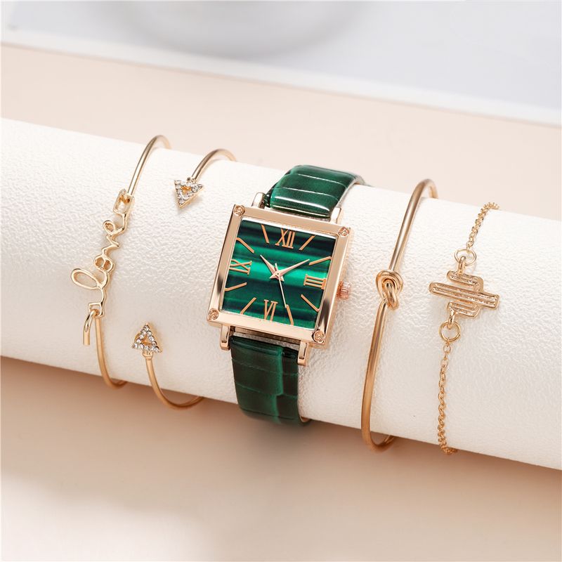 Simple Style Solid Color Buckle Quartz Women's Watches