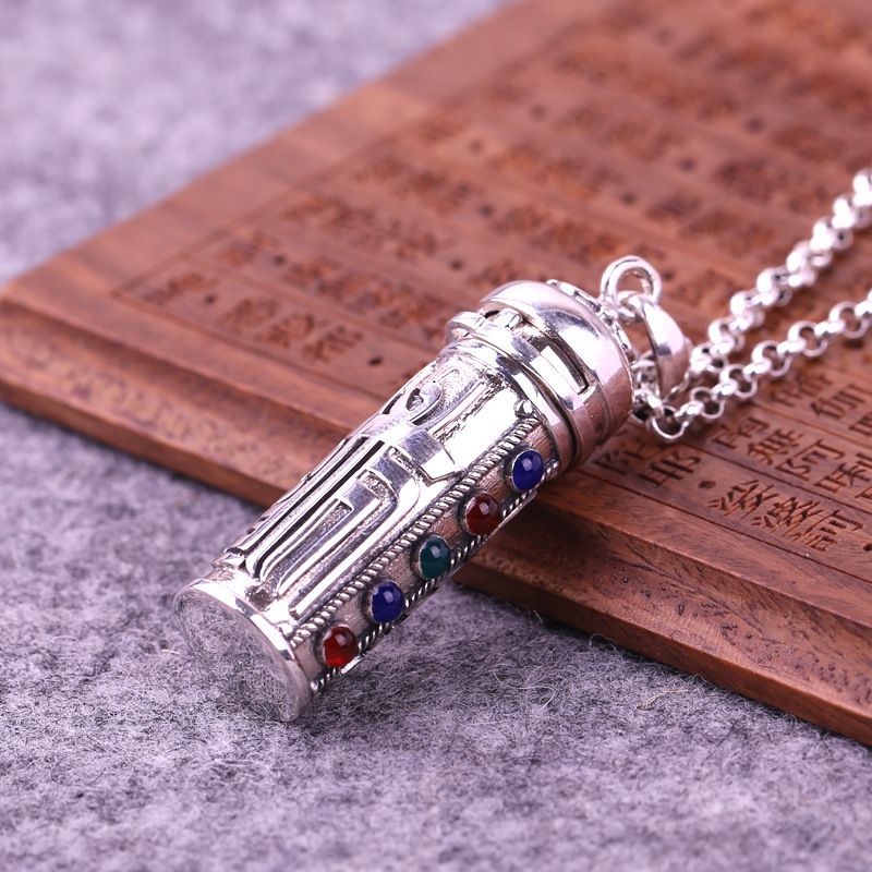 Retro Ethnic Style Geometric Copper Silver Plated Men's Pendant Necklace