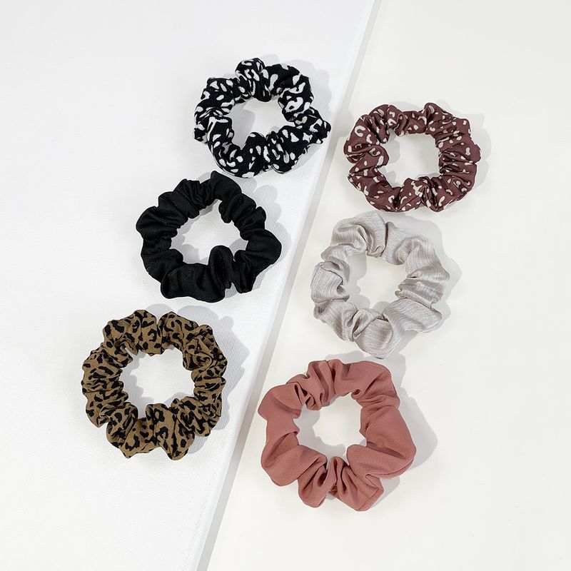 Women's Simple Style Color Block Solid Color Cloth Pleated Hair Tie