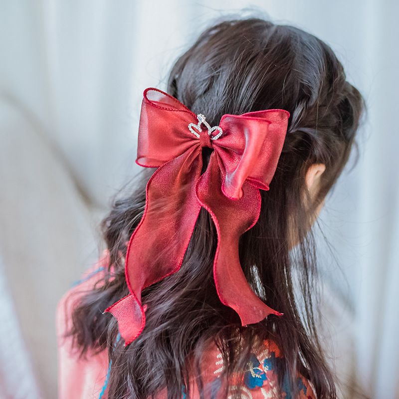 Kid'S Cute Sweet Bow Knot Synthetic Yarn Hair Clip