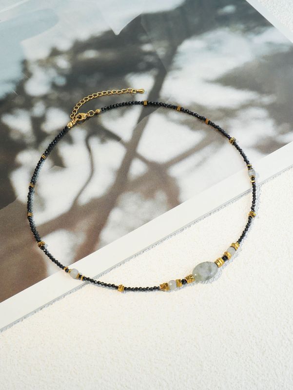 Elegant Ferien Klassischer Stil Geometrisch Stein Kupfer Perlen 18 Karat Vergoldet Frau Halskette