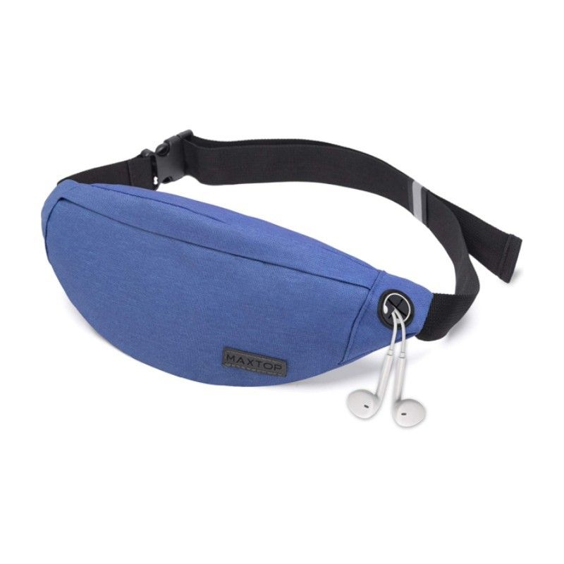 Unisex Basic Solid Color Nylon Waist Bags
