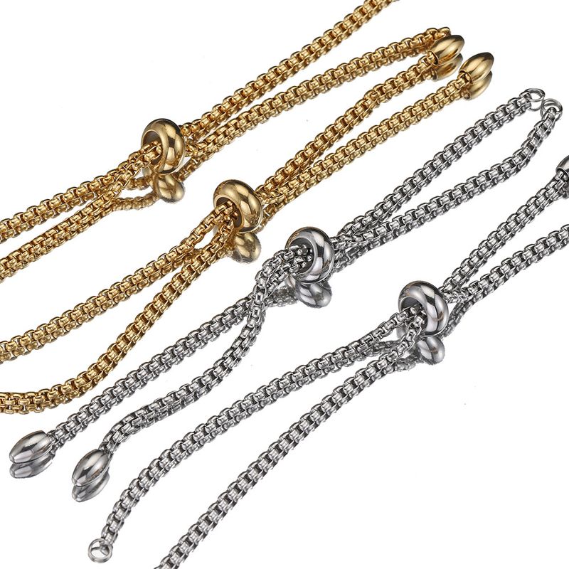 3 Pieces 25*125mm 304 Stainless Steel Solid Color Polished Chain