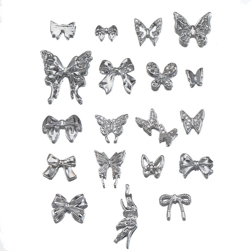 10 Pièces/Paquet 6*4mm 7*4mm 9*10mm Alliage Papillon Noeud D'Arc Brillant DIY Accessoires