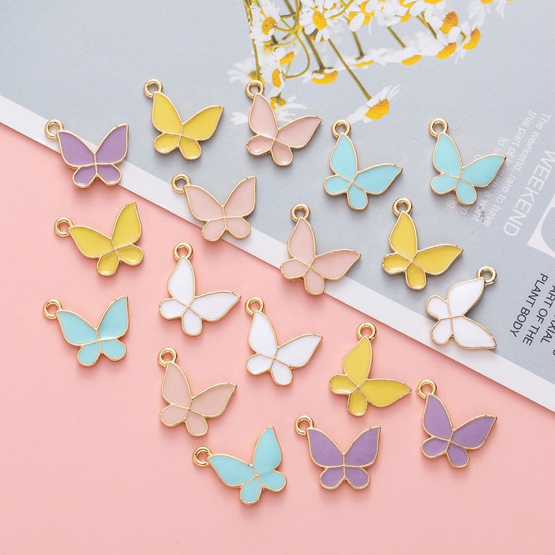 10 Pieces 2MM Alloy Butterfly Pendant