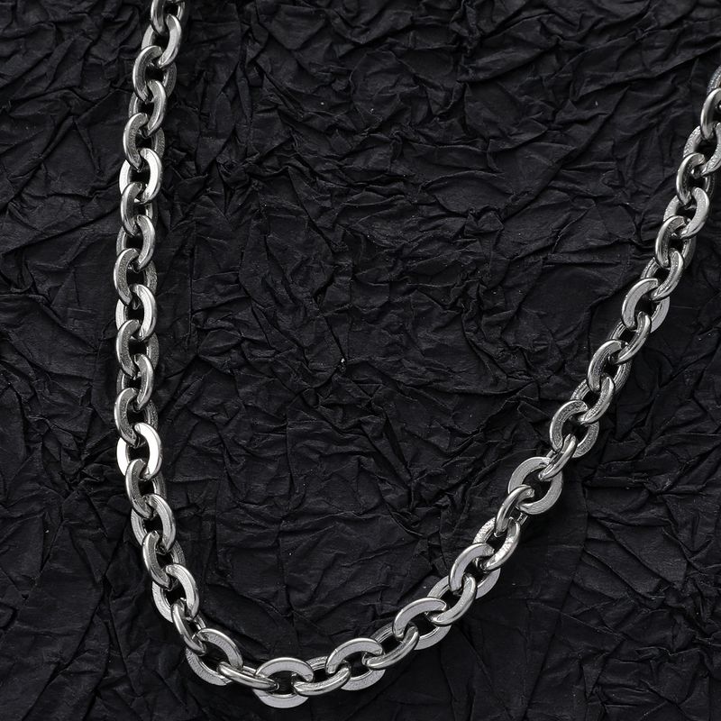 Hip-Hop Vintage Style Simple Style Solid Color Titanium Steel Unisex Necklace