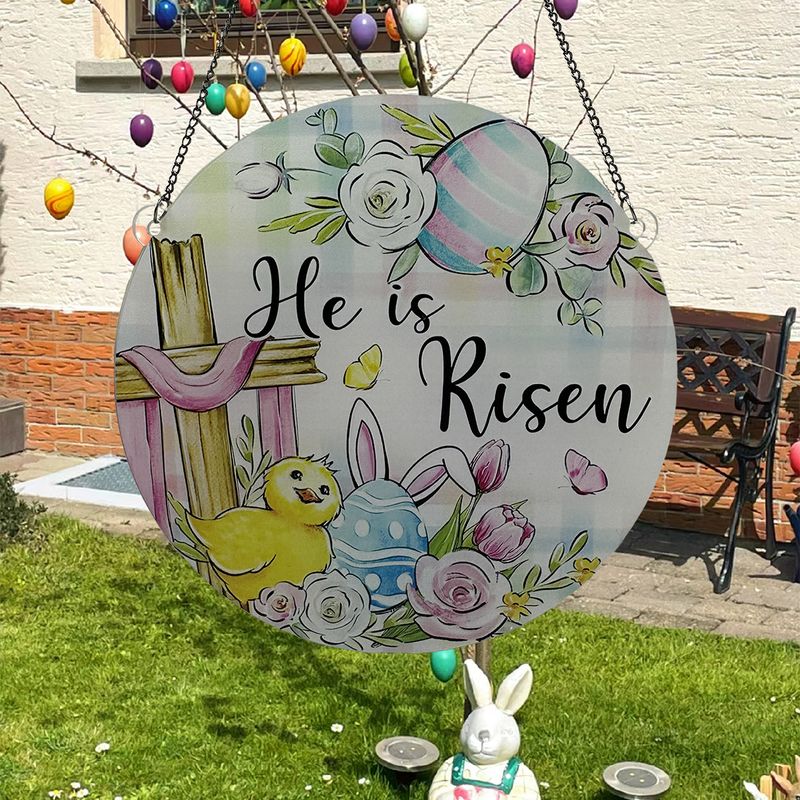 Ostern Süß Kaninchen Kreuzen Ei Aryl Festival Hängende Ornamente Dekorative Requisiten
