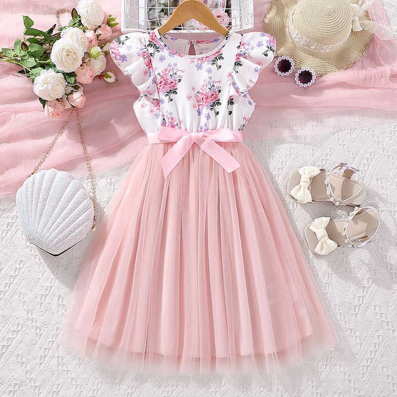 Cute Flower Polyester Girls Dresses