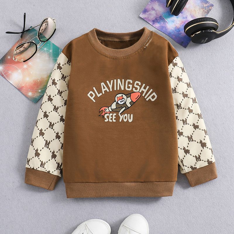 Casual Cartoon Letter Polyester Hoodies & Knitwears