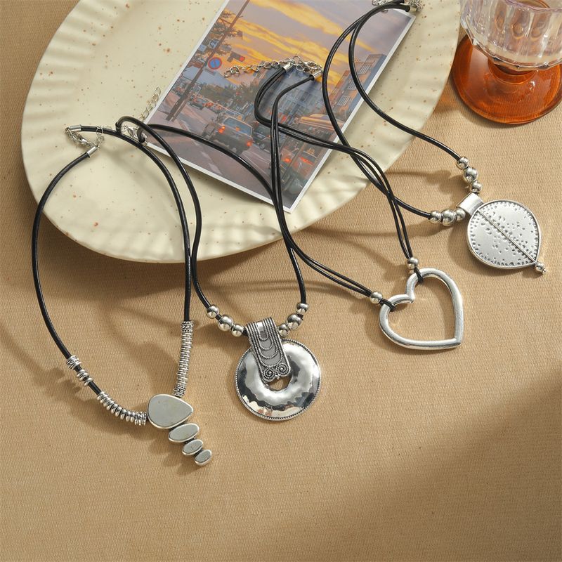 Exaggerated Heart Shape CCB Alloy Rope Plating Women's Pendant Necklace