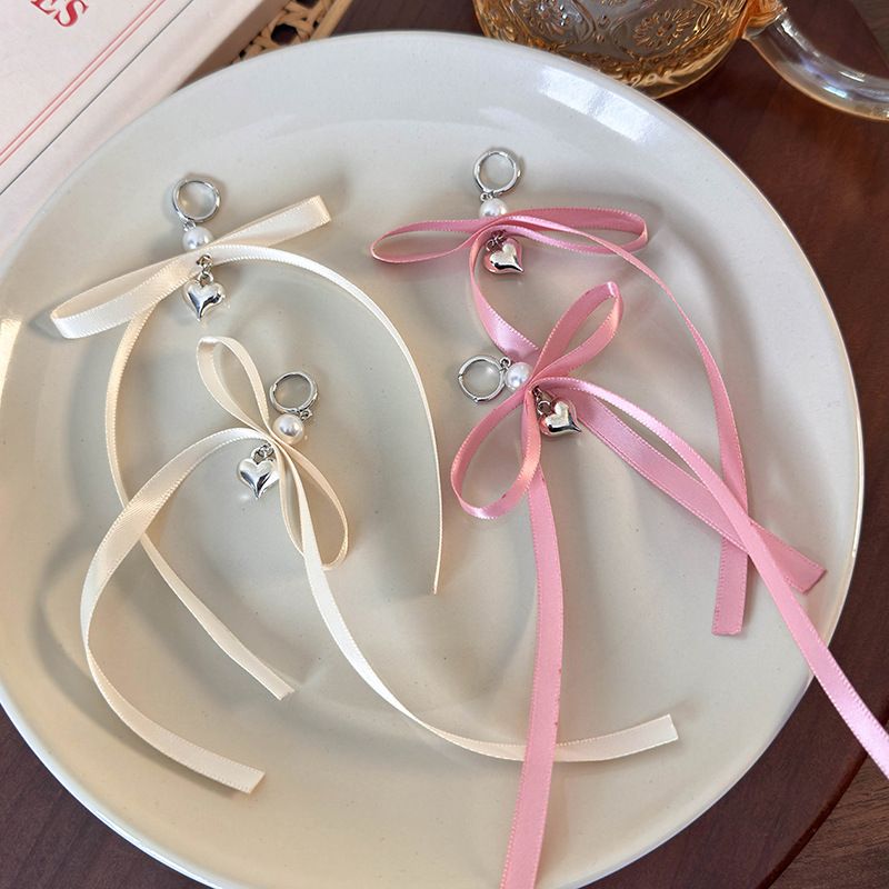 1 Pair Simple Style Shiny Bow Knot Alloy Drop Earrings