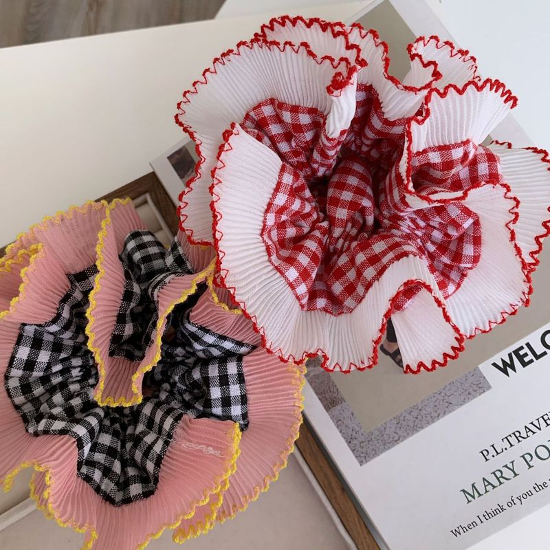 Casual Simple Style Plaid Cloth Hair Tie 1 Piece