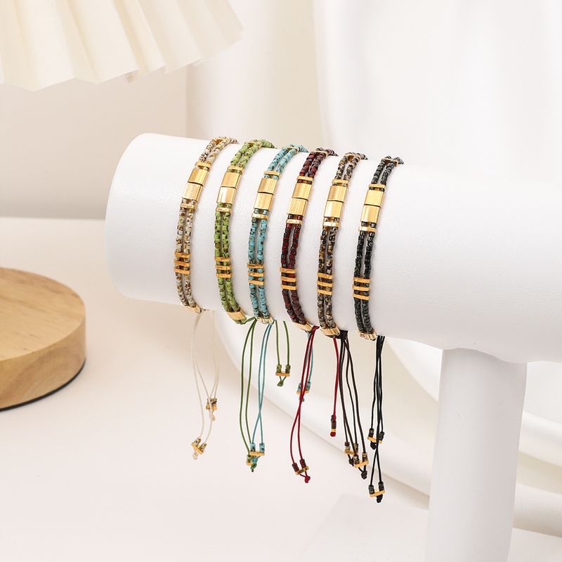 Einfacher Stil Klassischer Stil Drucken Polyester Saatperle Perlen Frau Armbänder 1 Stück