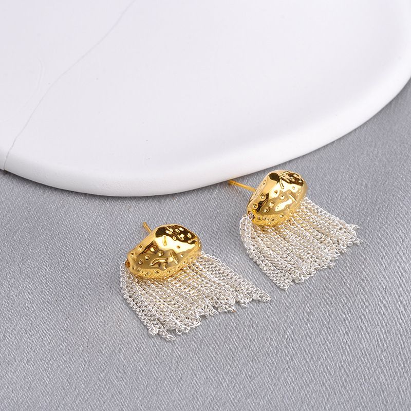 Simple Style Classic Style Solid Color Metal Plating Women's Drop Earrings 1 Pair