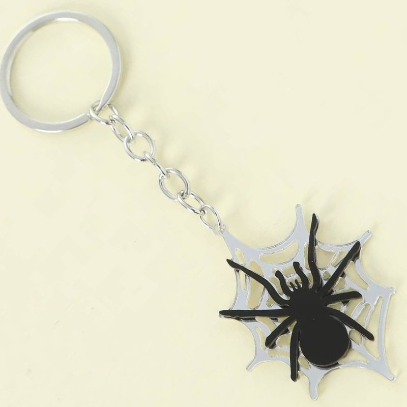 Hip Hop Spinne Spinnennetz Legierung Asymmetrisch Taschenanhänger Schlüsselbund